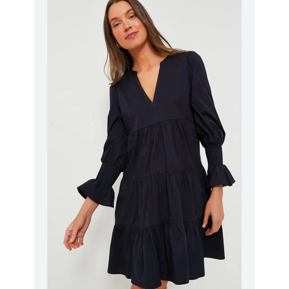 Tuckernuck Black Tiered Mini Dress